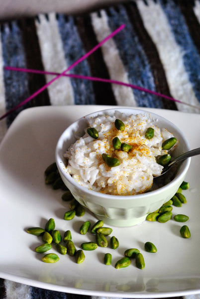 Riz au lait de coco et pistache